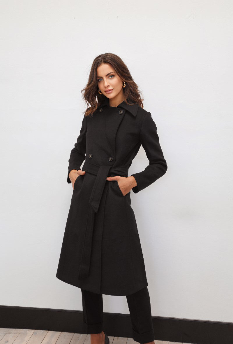 CCW Black Winter Wool Coat