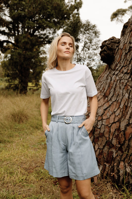 CCW Relaxed White Tee with classic shorts