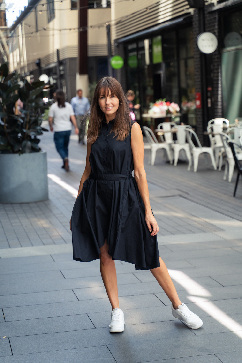 Sleeveless Shirt Dress