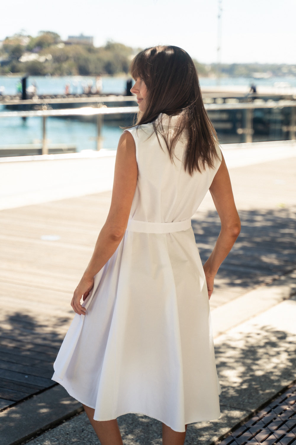 Sleeveless Shirt Dress