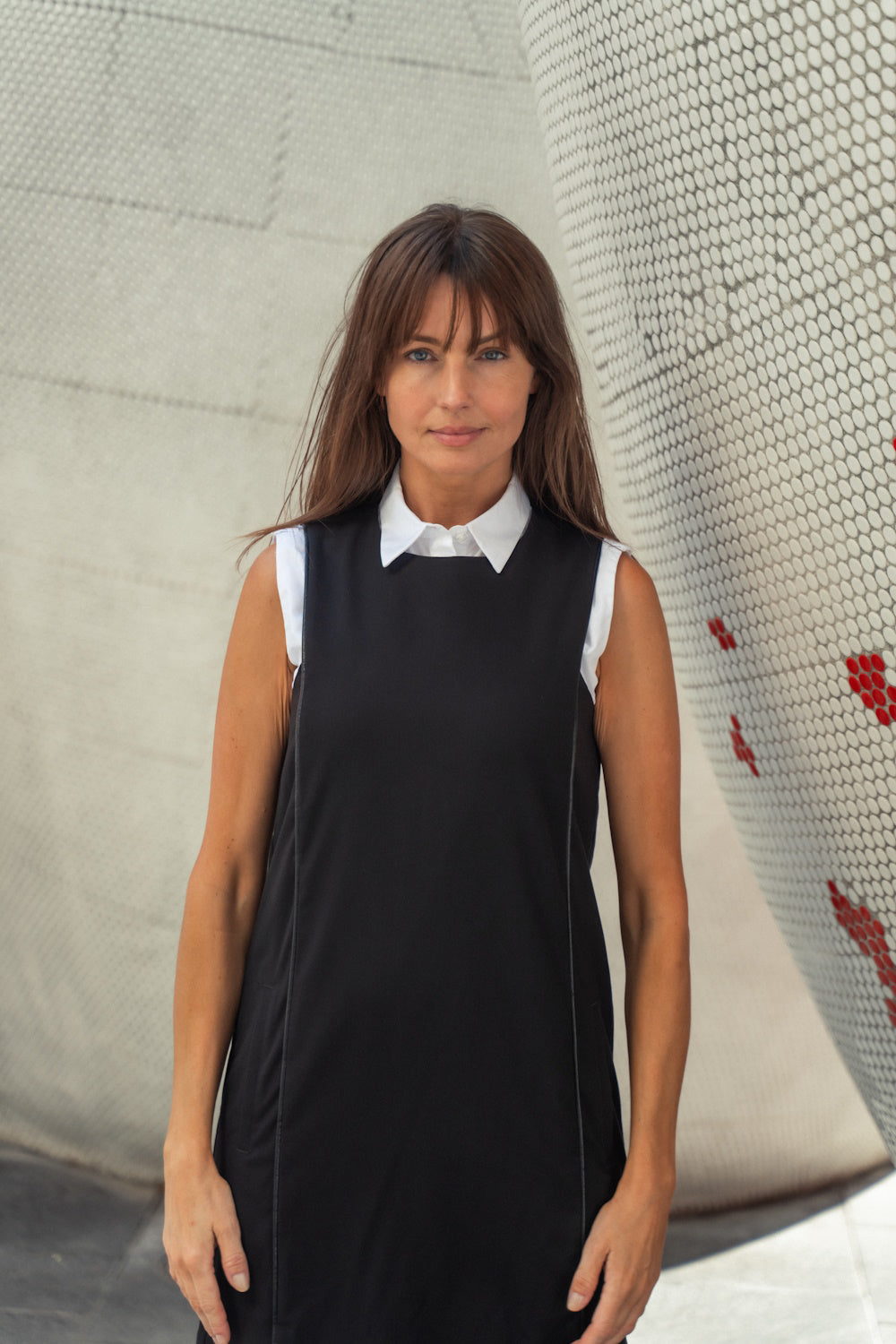 Pinafore Dress with sleeveless shirt