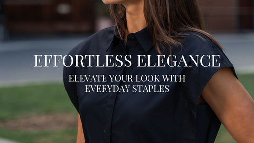 Effortless Elegance Blog Banner featuring the black Silhouette Shirt 