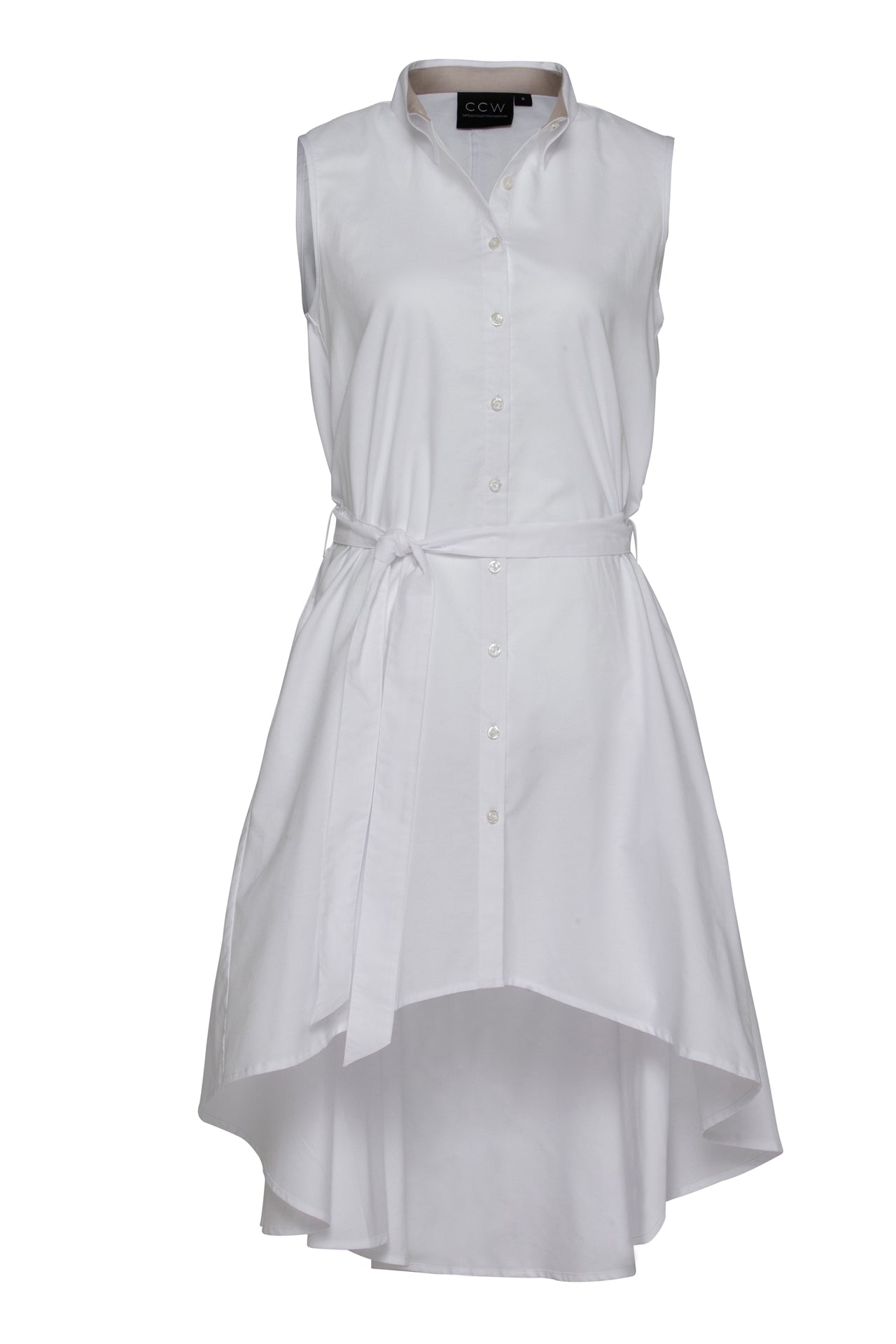 Sleeveless Shirt Dress