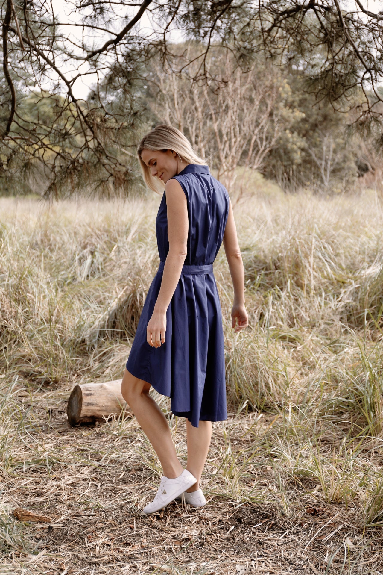 Sleeveless Shirt Dress