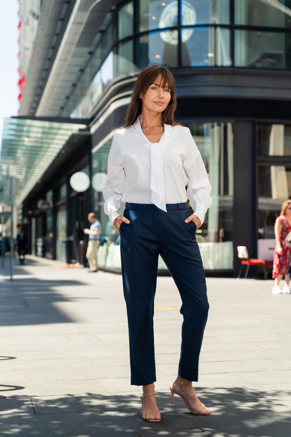 Statement White Shirt with tailored pant 