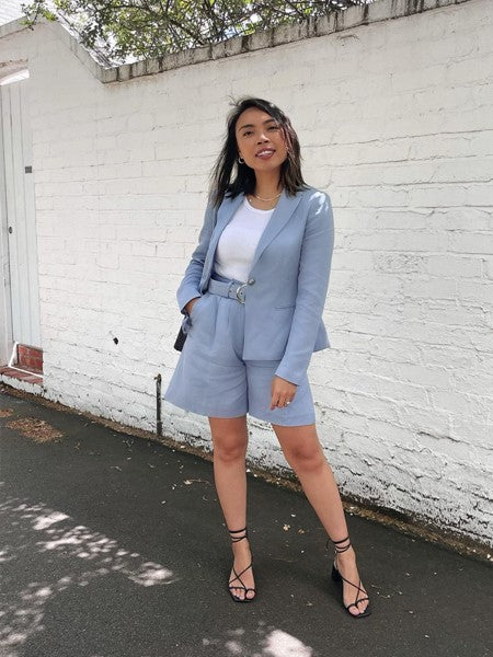 Style with Fae wearing the classic short suit