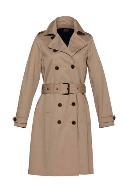 Womens Taupe Trench Coat - Capsule Collection Wardrobe